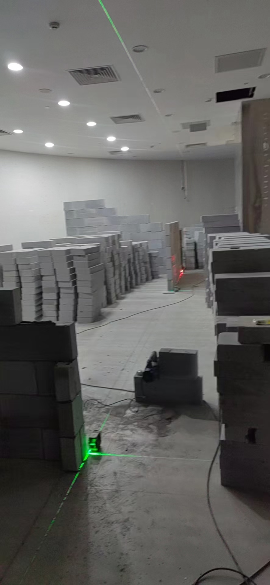 轻质砖隔墙施工实景